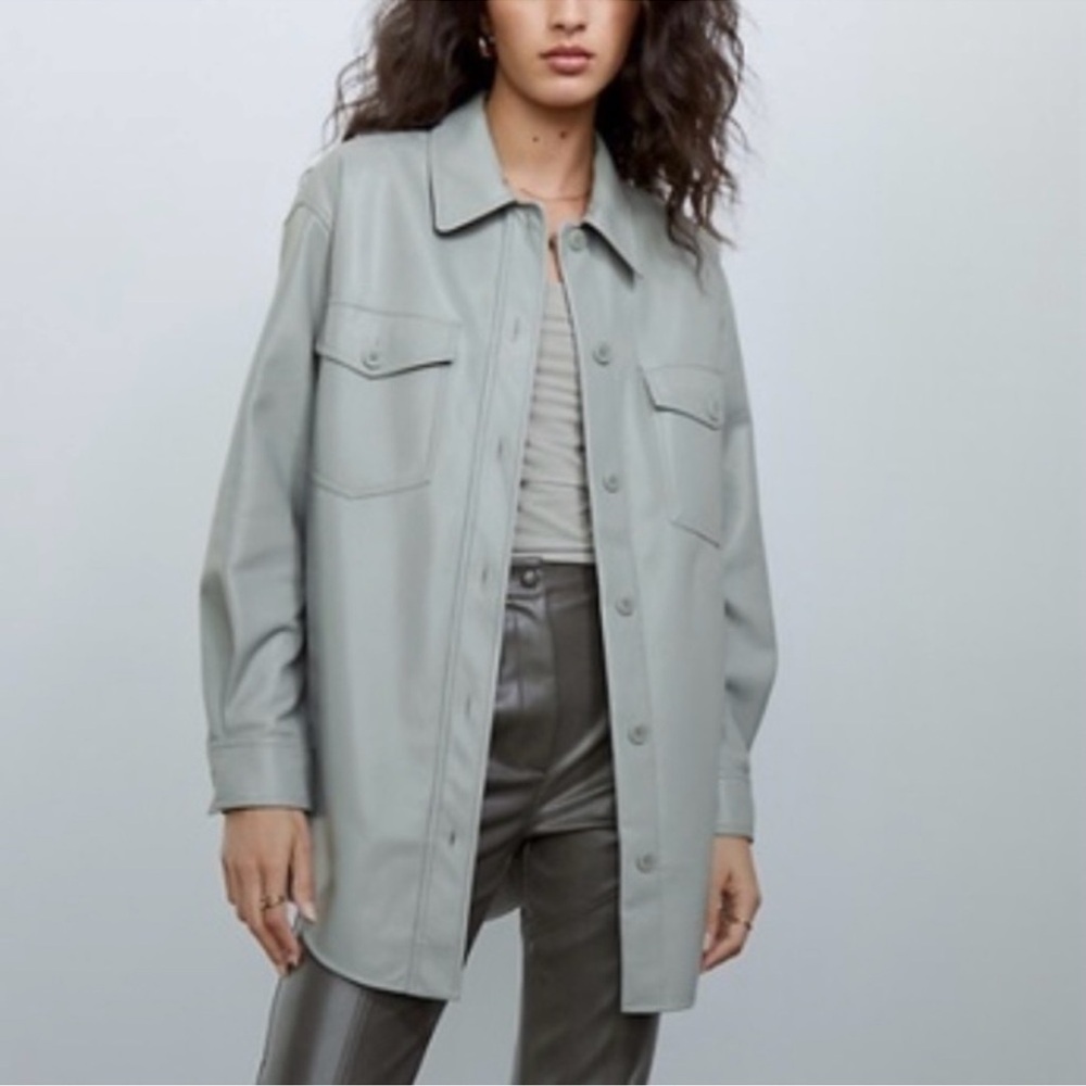 Wilfred Ganna shirt jacket pleather